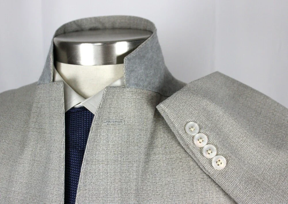 Hugo Boss Hutson Sport Coat 40 R Mens Slim Fit Beige Houndstooth Wool Blazer